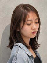 キリ 逗子(kiri)&nbsp;逗子葉山シースルーバングサイドバングハッシュカット外ハネm265