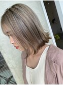 【NAiVE hair】ホワイトベージュBOB