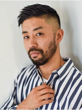 リーブラウン(Re:BROWN) ワイルドアップバングソフトツーブロックくせ毛風パーマビジネス
