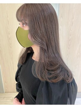 ナナローネス(nana loness) オリーブカラー/顔周りカット/透明感カラー/韓国ヘア