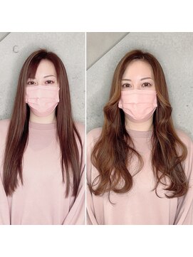 アフィーロ(ACHFILO) 前髪エクステ20代30代大人女子　ココアブラウン　韓国人風透け感