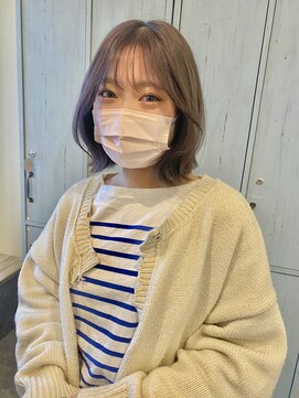 カラン(caran) くびれボブ/ラベンダーグレージュ【@hair_mazda】