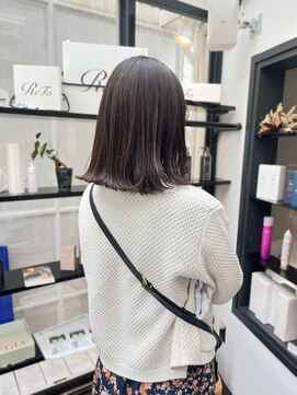 トレス(TRESS) ミディアム/プツっと/切りっぱなし/グレー/アッシュ/透明感