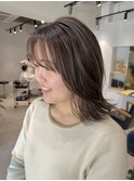シアーブルー×切りっぱなしロブ