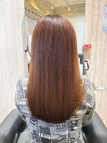 ヘアサロン フラット(hair salon flat)&nbsp;プロテストリートメントロングヘアーブラウンツヤ髪