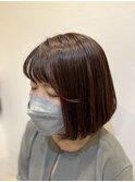 インナーカラー×ハイライト ボブ