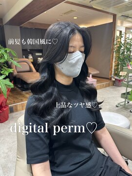 アミー 銀座(Ammy) #コテ巻き風パーマ #パーマロング#韓国風パーマ#デジタルパーマ