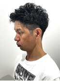 メンズマッシュパーマニュアンスパーマスパイラルパーマ刈り上げ