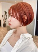 Say.岩井　ミニボブ×オレンジベージュ×伸ばしかけショート