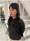 #ロングパーマ #前髪パーマ