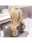 髪の毛リボンツイン