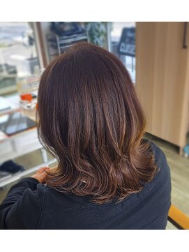 ヘアアトリエ ナイン(hair atelier nine) メルティーカラー/似合わせカット/ウェーブミディアム/福島市