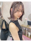 イメチェン外ハネボブワイドバングホワイトブロンド韓国/小倉