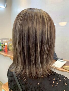 ロミー 本厚木(ROMMY.) 20代～50代◎くびれボブ細めハイライト☆白髪ぼかし◎本厚木