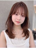 ミディアムレイヤーカット/レイヤー/顔周り/韓国/髪質改善/大宮