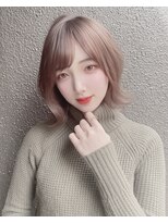 ロンドリゼル 札幌(Lond RiseL) オリーブグレー/前髪/ボブ/マロンベージュ/レイヤーカット/小顔