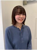 ハッシュカット/小顔/ココアベージュ/オリーブグレー/名駅