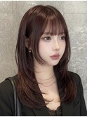 姫カットレイヤーウルフロングミディアムハッシュカット
