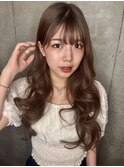 小顔春夏カットふんわりレイヤー大人可愛いナチュラルブラウン