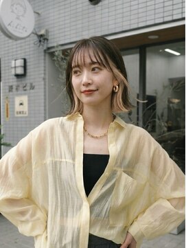 キビト(kibito) 新宿若松河田曙橋インナーカラーミルクティーベージュ20代30代
