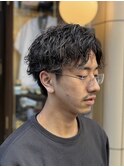 スパイラルセンターパート/大宮/メンズカット/メンズパーマ