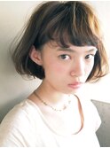 ショートバングがいい！重めボブなのに◇柔らかい動きが♪