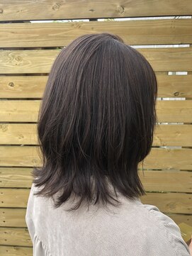 アドラーブル 長岡リップス旭岡店(adorable) 【暗髪グレージュ】×ミディアムレイヤー×20代×30代