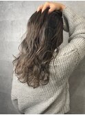 ハイライトグレージュ/ラフウェーブ