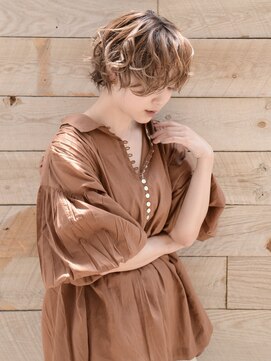 ロアー ヘアー マックイーン 流山おおたかの森店(RAWR hair McQueen) 【RAWR】無造作パーマ_メンズライク_カーリーショート