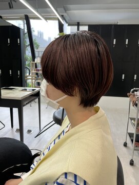 ルネ 北千住(Renee) マッシュショート_ピンクベージュ_ワンホンヘア