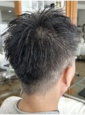 MEN'S HAIR  センターパート ツイストスパイラル コンマヘア