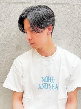 アグ ヘアー ブレス 小比内店(Agu hair bless) 《Agu hair》サイドリバースセンター分け【numberA.×BLEACHi】