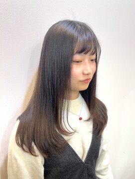 イオエ(ioe) 黒髪/ボブルフ/ネビージュ/小顔/ワンレン/髪質改善/グレージュ