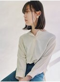 小顔に見せるヘア/ワンレン/ショート [自由が丘駅/パーマ］