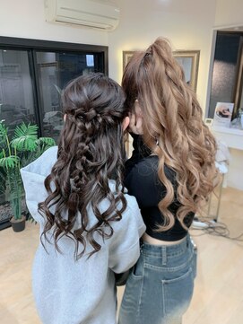 シャーマン(SHERMAN) お友達同士でヘアセット♪