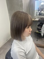 エイト 池袋店(EIGHT ikebukuro) 顎下ボブ×ミルクティーベージュ