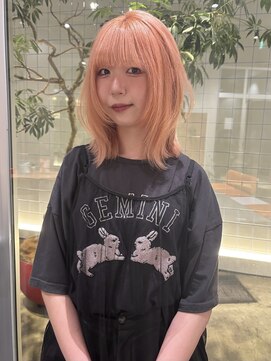 ローエ バイ デコ(Rohe by DECO) 【kira】ペールオレンジ /ミディアムレイヤー /ブリーチ2回～