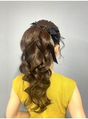結婚式参列に♪/お呼ばれヘア/おとなっぽヘア/ゆるふあ/ポニテ