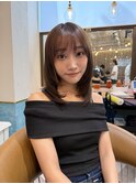 暗めカラー/ボブ顔周り/前髪/レイヤー/髪質改善/縮毛矯正/北千住