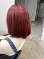 テラス トヨタ(Telasu Toyota)&nbsp;鮮やかで深みのあるワインレッドカラー◎ブリーチカラー