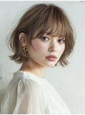 イメチェン/ピンクベージュ/アン ブレラカラー/前髪/大宮