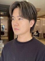 ソウル 福山駅前店(SOUL.)&nbsp;アッシュ ハイライト　センターパート 韓国ヘア マッシュ 20代