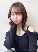 ナチュラルハッシュカット/ピンクブラウン/触覚【浦和】