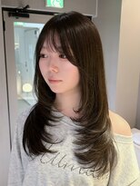 コルプラス(col +plus) レイヤーカット/ブリーチなしオリーブグレージュ