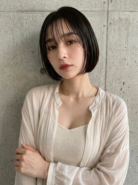 プレイス(PLACE) シースルーボブ×ダークグレージュ