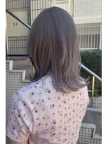 スーリール 福岡別府店(Sourire) 透明感カラー ラベンダーカラー レイヤーカット ミディアム 20代