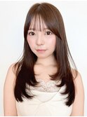 ★モテ髪ワンカールワンホンレイヤーカットミルクティーベージュ