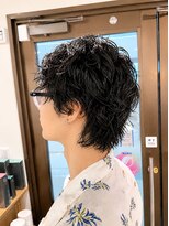 コア(CO:A) シャドウパーマ メンズシースルーマッシュニュアンスパーマ韓国