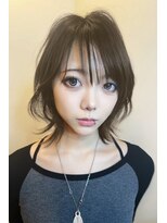 リークフー(Ree cu fuu) グレージュ×ウルフ×ハッシュカット×小顔/秋カラー先取り