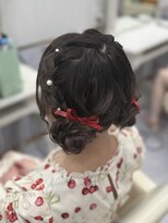 ヘアセットアリエス(aries)&nbsp;編み込みツイン団子